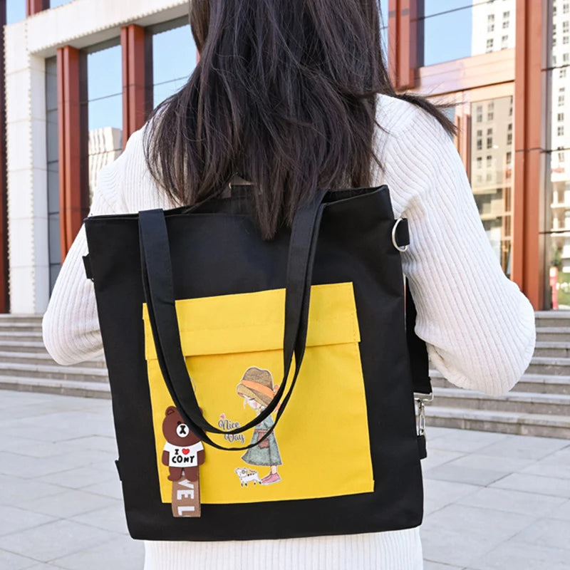 Ladies Handbags Print Oxford Cloth Shoulder Bags Large Capacity Women Messenger