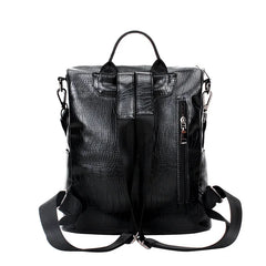 Women Backpacks Leather Rivet Student School Bag