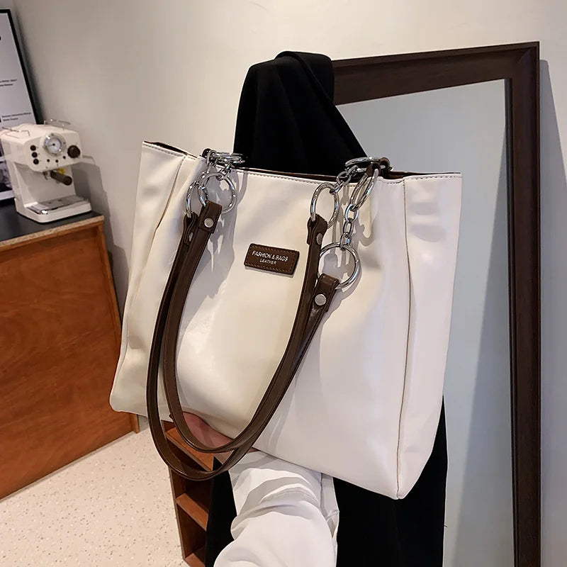 Fashionable PU Leather Handbags Soft Shoulder Bag