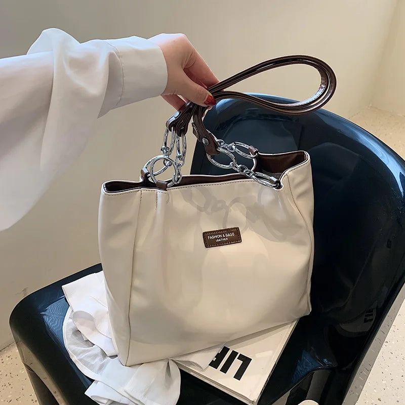 Fashionable PU Leather Handbags Soft Shoulder Bag