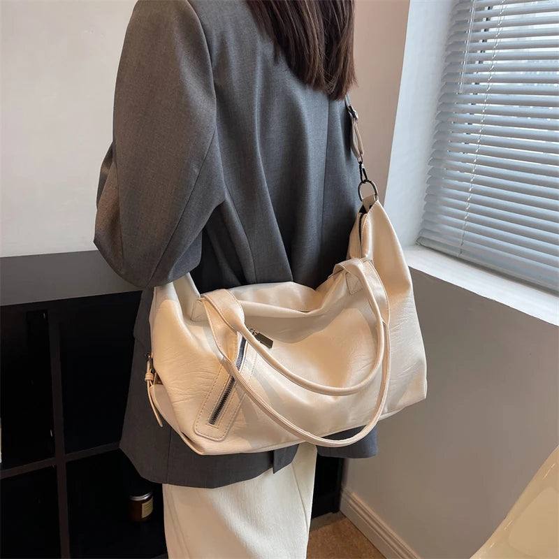 Women's PU Leather Handbag Tote with Large Capacity