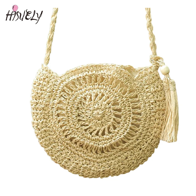 Hollow Out Woven Women Messenger Bag Single Shoulder Crossbody