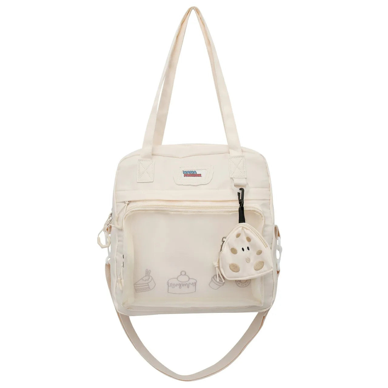 Green Nylon Shoulder Bag for Women