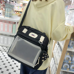 Green Nylon Shoulder Bag for Women