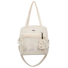 Green Nylon Shoulder Bag for Women