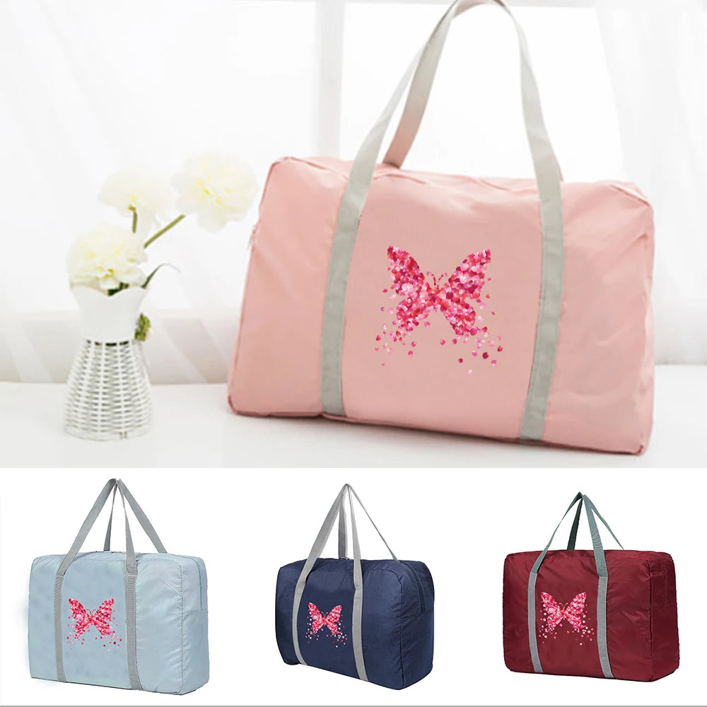 Foldable Travel Tote Bag Organizer Large Duffle Carry Handbag