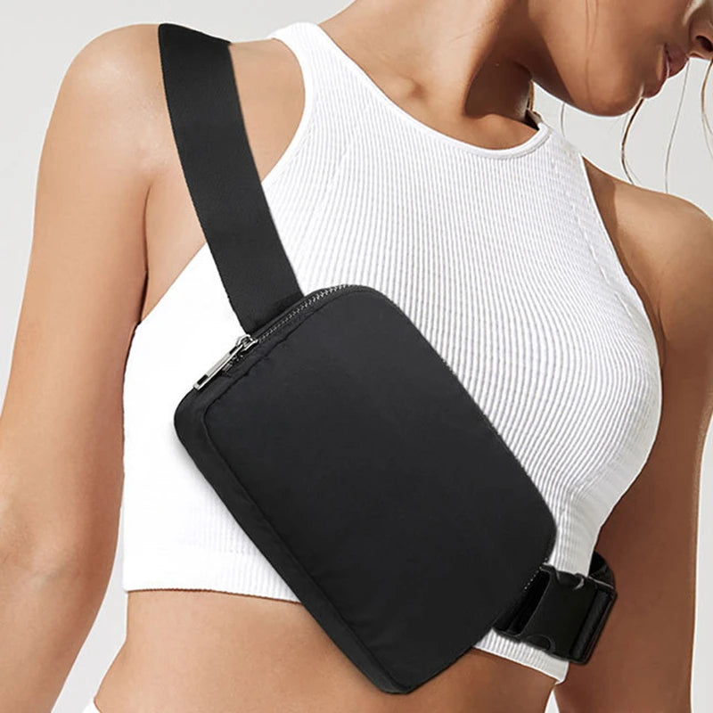 Women Waist Fanny Pack Chest Bag with Zipper