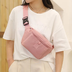 Women Waterproof Nylon Waist Bags Ladies Bum Bag Travel Crossbody Chest Packs