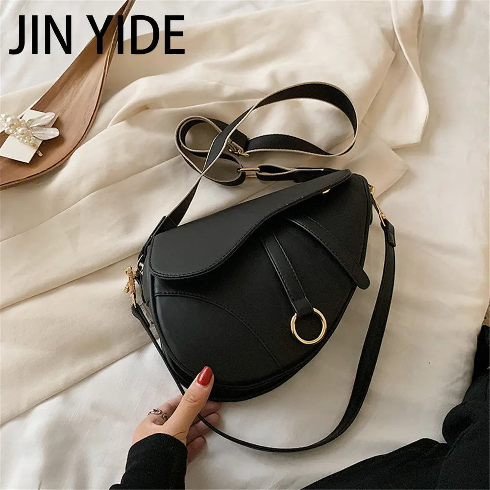 Women's Saddle Bag Pu Diagonal Handbag