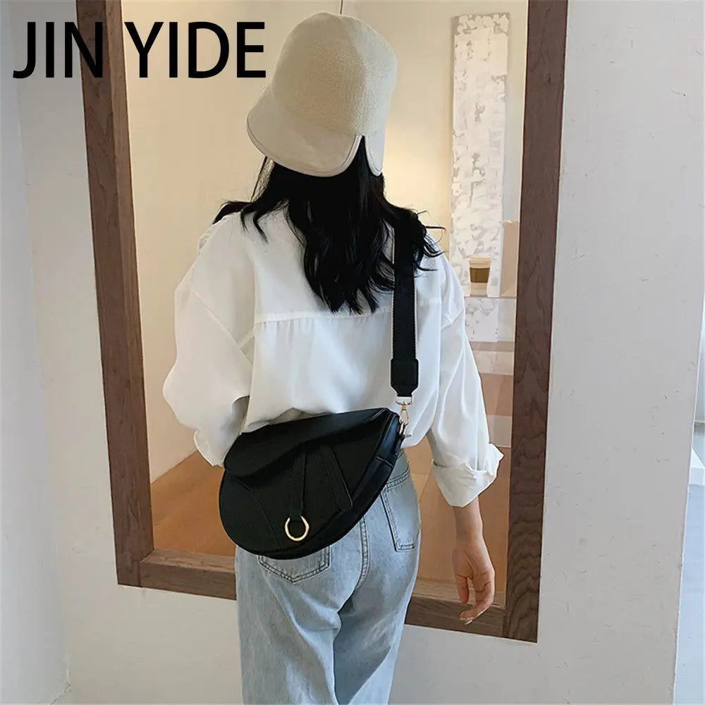 Women's Saddle Bag Pu Diagonal Handbag