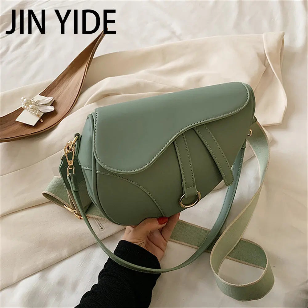 Women's Saddle Bag Pu Diagonal Handbag