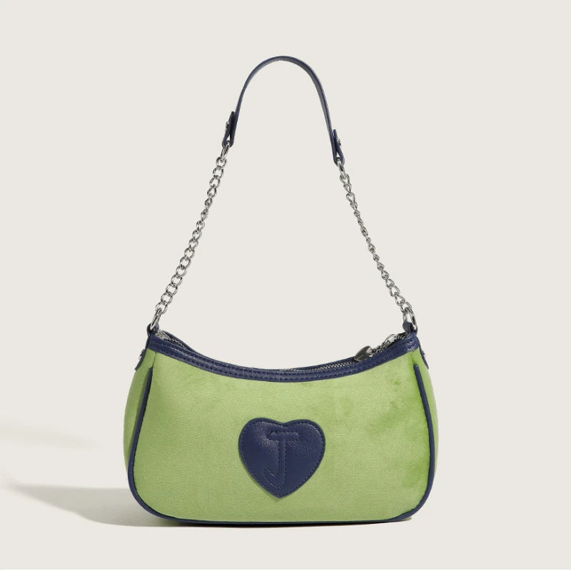 Plush Shoulder Bag Suede Chain Retro Tote Underarm Handbag Women's Bags