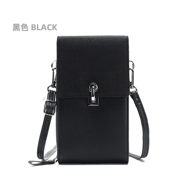 Solid PU Women's Wallet Phone Bag