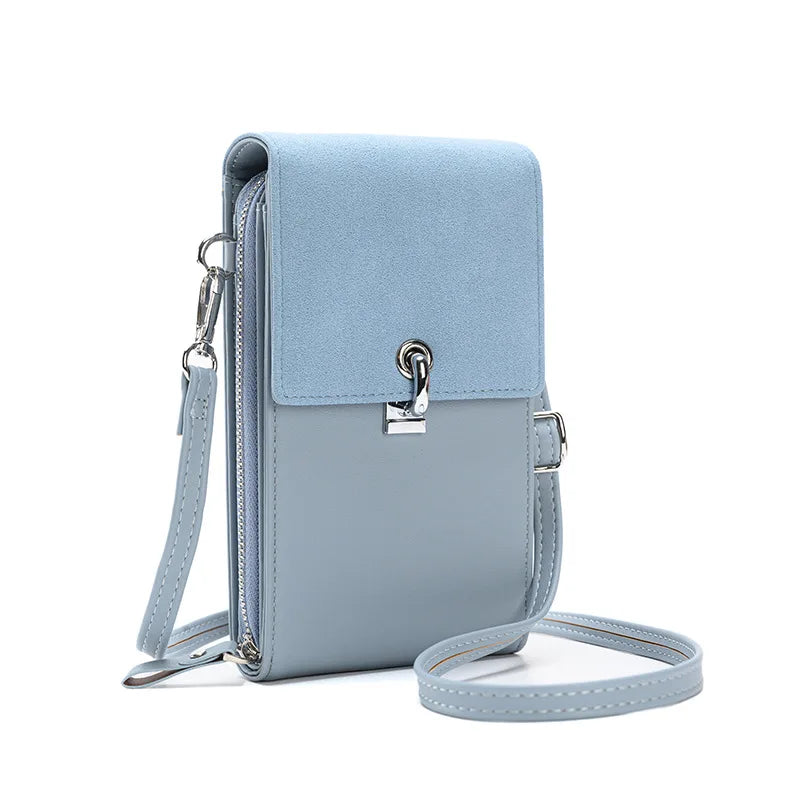Solid PU Women's Wallet Phone Bag