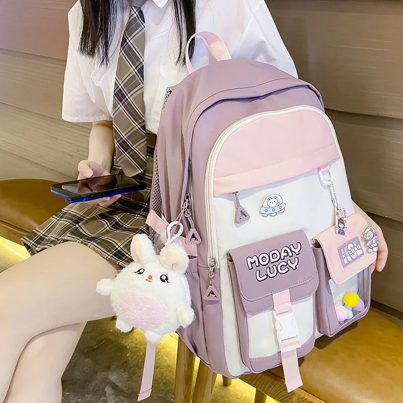 Nylon Waterproof Girls School Backpacks