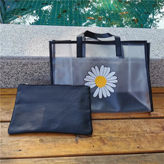 Transparent Floral Cosmetic Bag Waterproof Beauty Case