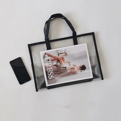 Transparent Floral Cosmetic Bag Waterproof Beauty Case