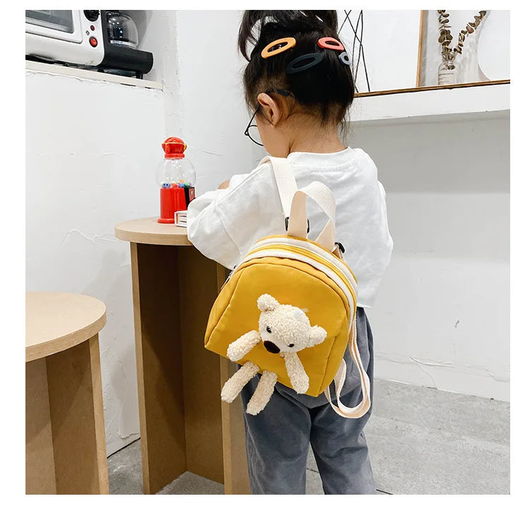 Personalised Kids Bear Backpack Any Name Plush Bag Boys/Girls