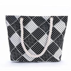 Printed Flowers Large Size Beach Canvas Shoulder Bags