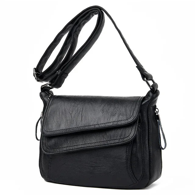 Red Autumn Bag Leather Handbags Women Bags Female Shoulder Messenger Bag