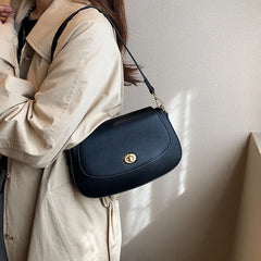 Solid Leather Crossbody Bag for Women Ladies Messenger Small Shoulder Bag
