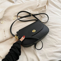 Solid Leather Crossbody Bag for Women Ladies Messenger Small Shoulder Bag