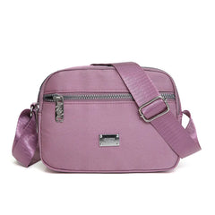 Solid Women Nylon Small Handbags Lady's Shoulder Cross Body Zipper Handbag