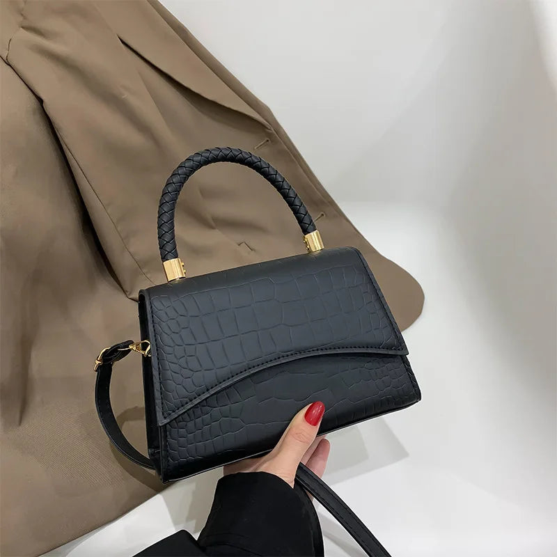 Solid Pu Leather Shoulder Bag Handbags Top Handle Bags For Women