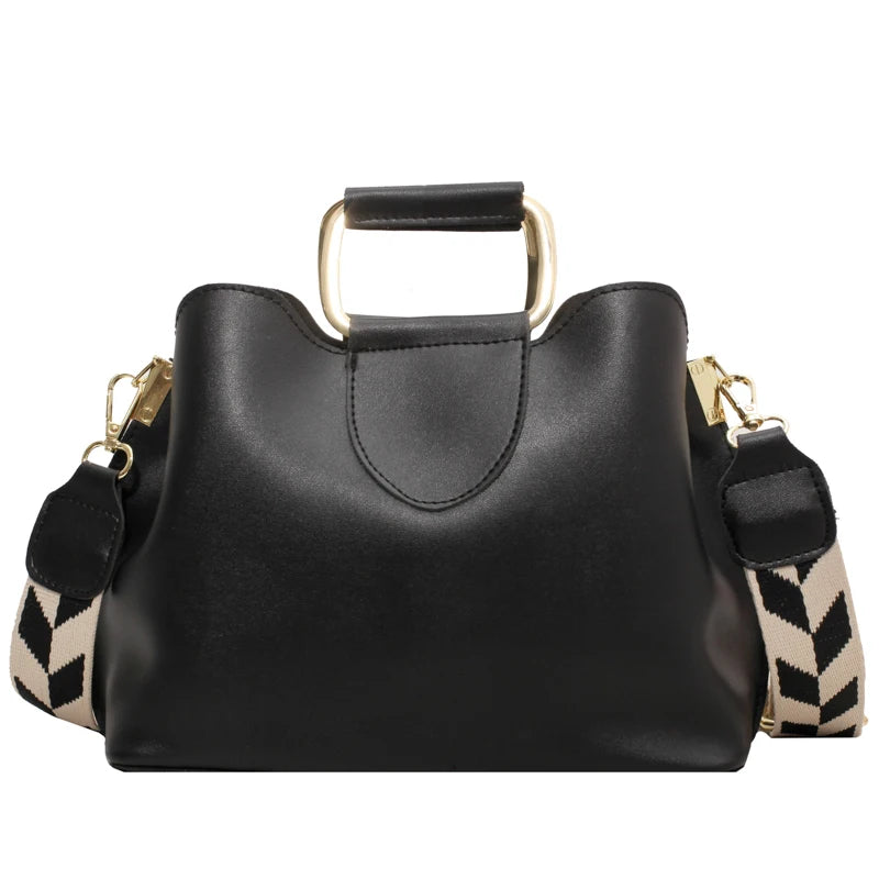 Spring Women's Casual PU Leather Crossbody Bags with Short Handle