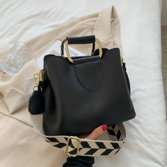 Spring Women's Casual PU Leather Crossbody Bags with Short Handle