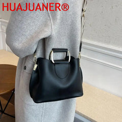 Spring Women's PU Leather Crossbody Bag Short Handle Handbag