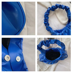 Spring Solid Cloud Pleated Handlebags For Women