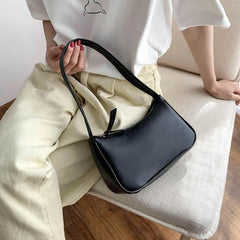 Spring Women's Soft PU Small Shoulder Bags Leather Handbag Retro Shopper Bags