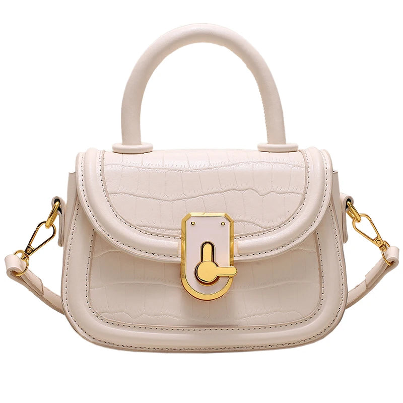 Spring Vintage Stone Leather Shoulder Crossbody Bag