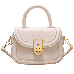 Spring Vintage Stone Leather Shoulder Crossbody Bag