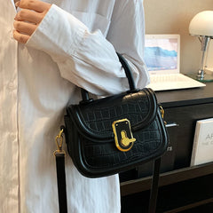 Spring Vintage Stone Leather Shoulder Crossbody Bag