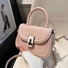 Spring Vintage Stone Leather Shoulder Crossbody Bag
