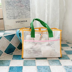 Summer Vacation Mesh Large-capacity Mommy Bag
