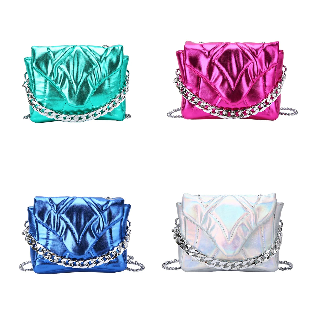Summer Envelope Shoulder Bag Soft Leather Chain Crossbody Messenger Bag