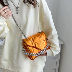 Summer Envelope Shoulder Bag Soft Leather Chain Crossbody Messenger Bag