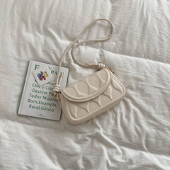 Stylish Textured Retro Small Square Bag Women's Messenger Shoulder Bag