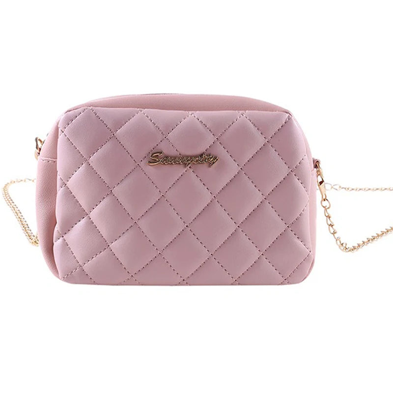 Embroidered Small Messenger Bag for Women with Tassel Chain Shoulder Crossbody
