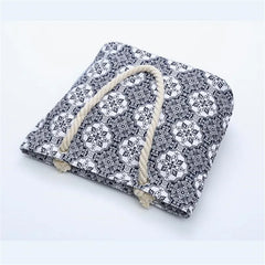 Casual Geometric Canvas Tote Bag Beach Bolsa Feminina