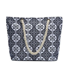 Casual Geometric Canvas Tote Bag Beach Bolsa Feminina