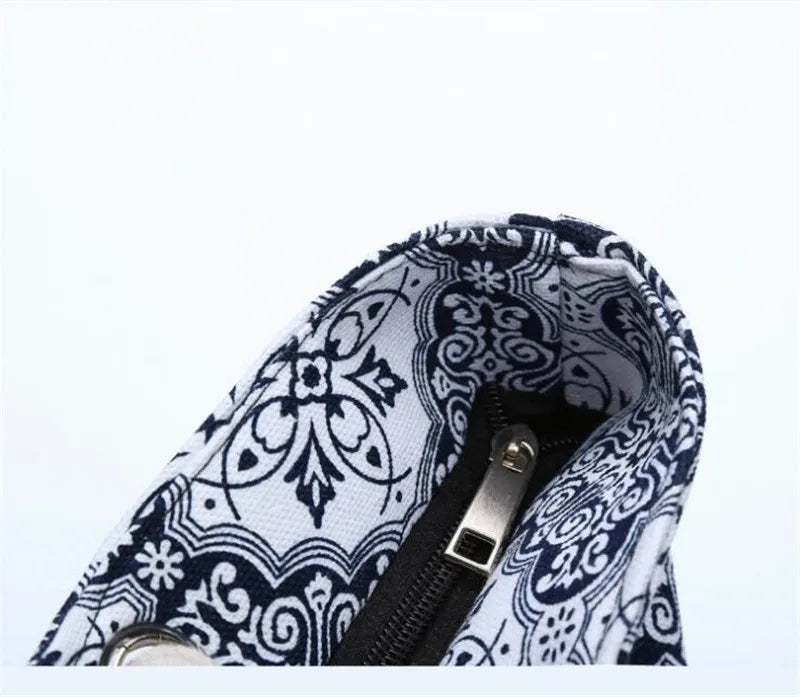 Casual Geometric Canvas Tote Bag Beach Bolsa Feminina