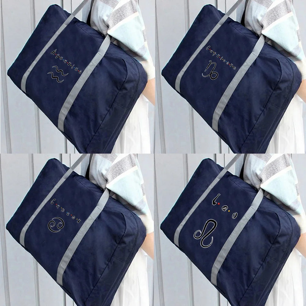 Large Foldable Duffle Bag Constellation Handbag Travel Organizer