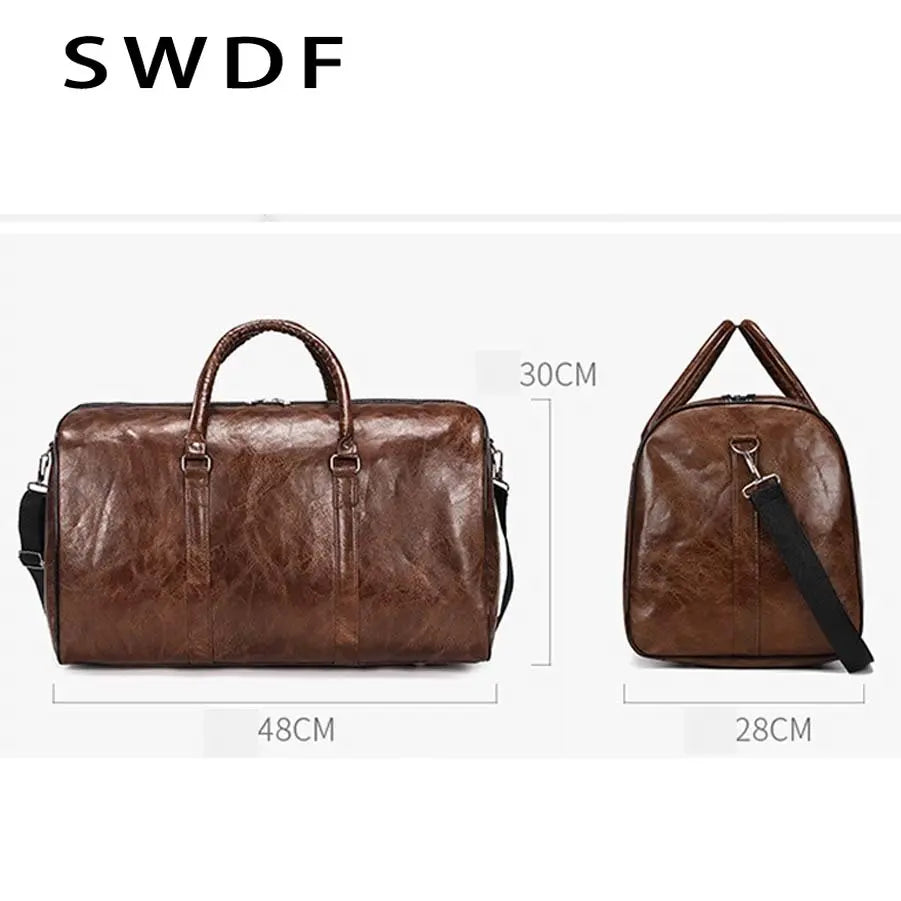 Waterproof Travel Bag PU Handbag Sturdy Sports Big Bag