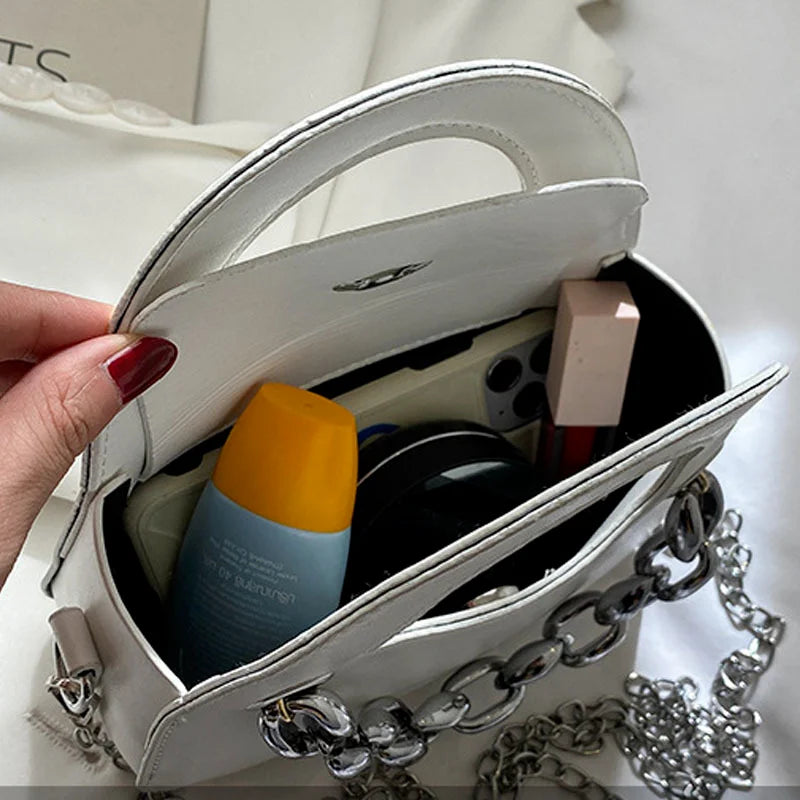 High Class Metal Chain Shoulder Bag for Women