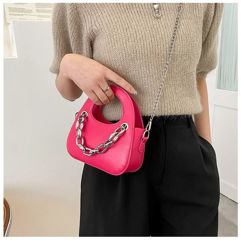 High Class Metal Chain Shoulder Bag for Women