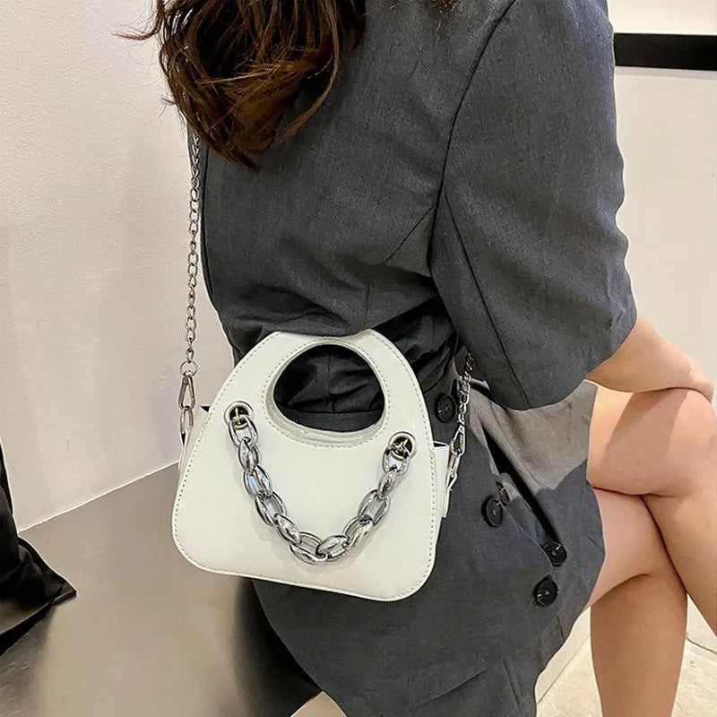 High Class Metal Chain Shoulder Bag for Women
